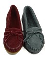 Wildledermokassin Kilty cranberry rot und petrol high