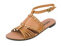 Römersandale Tallulah caramel high