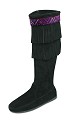 Kniehoher Stiefel im South-Western-Style Schwarz