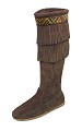 Kniehoher Stiefel im South-Western-Style - Farbe Braun