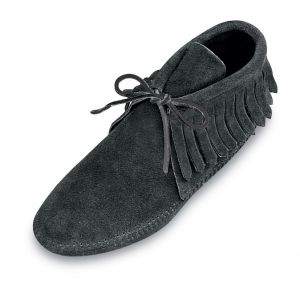 Классические мокасины "Fringe Boot" с бахромой, цвет черный ― 