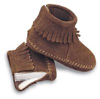 Ботиночки «Velcro» с задней застежкой-липучкой - цвет коричневый, замша / 1182