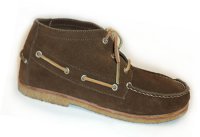 Ботинки-мокасины мужские ANKLE BOOT - цвет темно-коричневый, замша / 6205